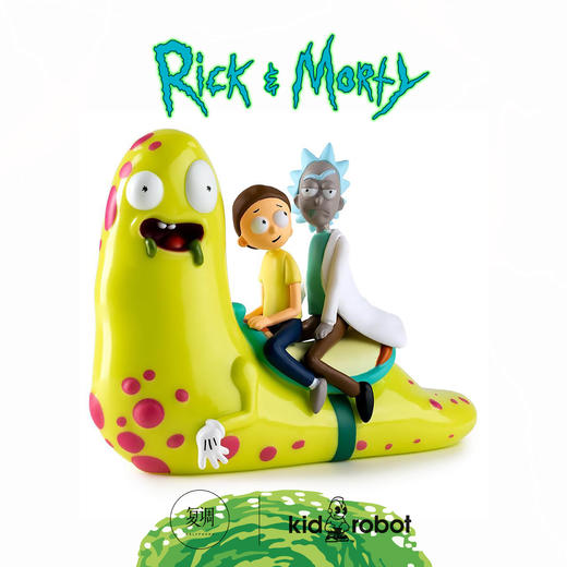 kidrobot 瑞克和莫蒂 rick and morty medium figure slippery stair