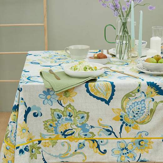 阳春小镇桌布欧式餐桌布长方形家用茶几桌布布艺棉布桌布书桌 商品图1