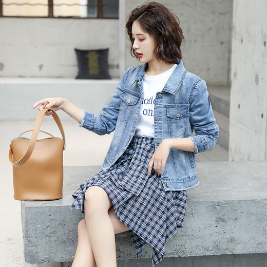 XP-CS931春季新款韩版修身上衣牛仔衣 商品图0