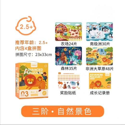 【品牌方直发】弥鹿Mideer儿童早教益智进阶大块拼图玩具 商品图6