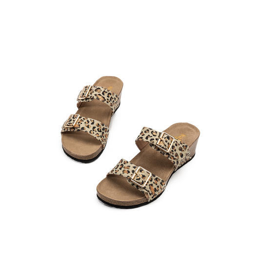 商场同款 | Safiya索菲娅2019夏季凉拖一字带坡跟可外穿拖鞋SF92110104 商品图5