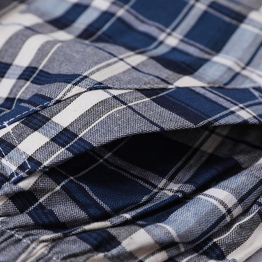 【爆款】男士沙滩裤梭织全棉格子彩纱条纹印花舒适休闲加袋加长家居裤3103/3100/3102/3104/13102 商品图2