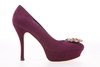 sheme 水晶方扣 酒红高跟鞋 商品缩略图0
