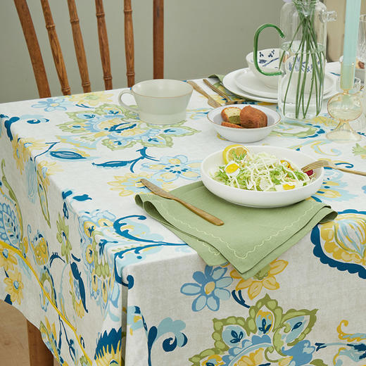 阳春小镇桌布欧式餐桌布长方形家用茶几桌布布艺棉布桌布书桌 商品图2