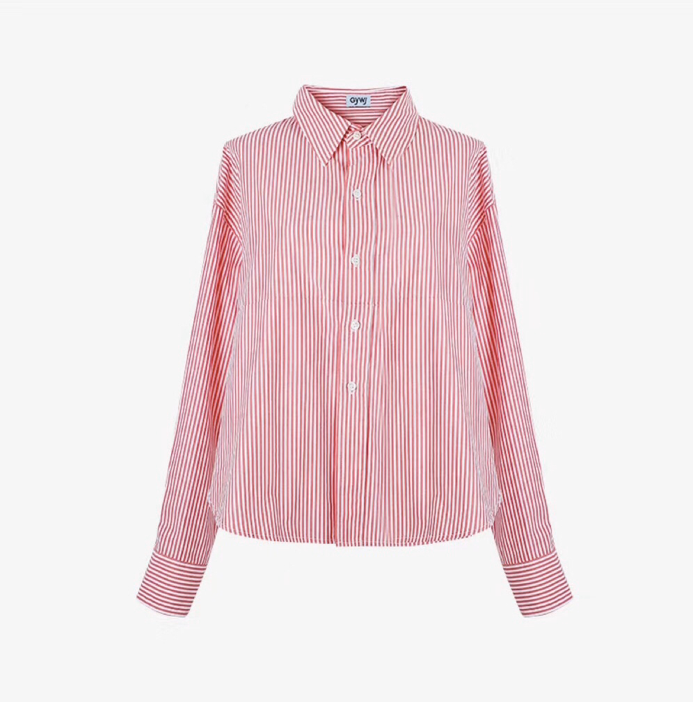 店庆爆品预售75折4楼gywj条纹粉色衬衫吊牌价699店庆价524