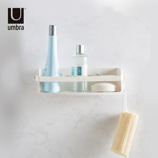 Umbra 吸盘浴室置物架免打孔卫生间收纳筐篮卫浴壁挂吸壁式三角形 Otbhome全球精选