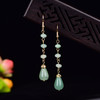 CZYH-013韩版时尚潮流东陵玉水滴耳环 商品缩略图0