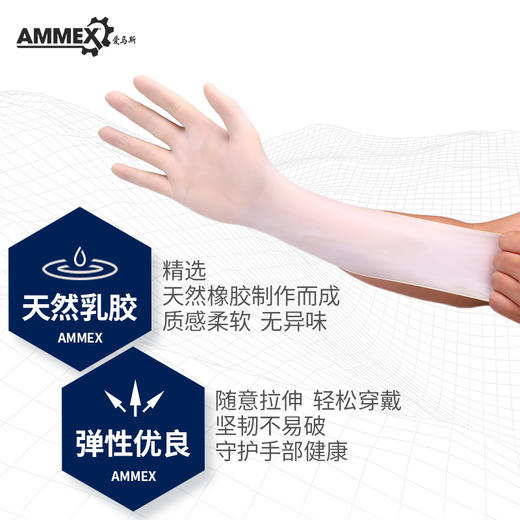 【进口】一次性乳胶手套（标准型 无粉）实验室 农业 纹身 工业清洗等TLFC 商品图3