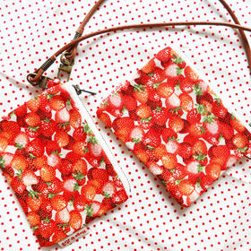 HUJI祤集kacase卡包插画草莓草莓小草莓