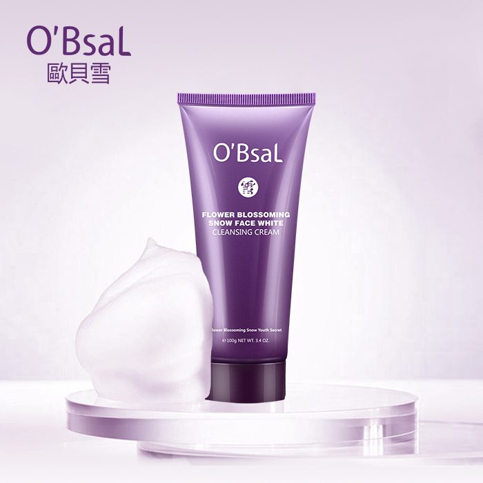 【净肤洁颜 深层清洁】台湾 欧贝雪O’Bsal  花漾雪颜水嫩洁面霜