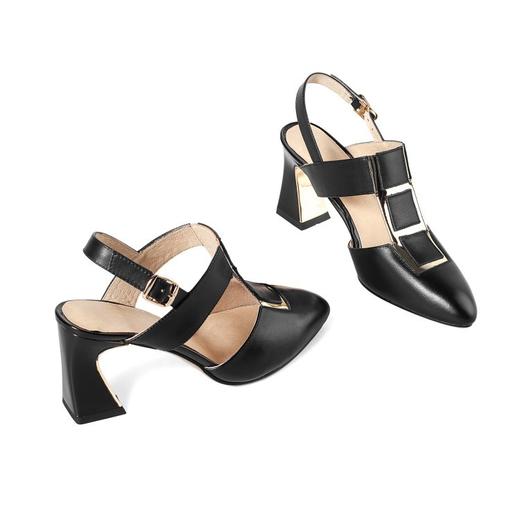 OLD-930新款夏季包头一字式扣后空欧美风高跟鞋 商品图3