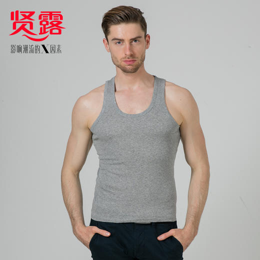 男士背心纯棉净色运动吸汗皮马棉舒适透气汗衫马甲打底（单件装）3588/3500/2565 商品图3