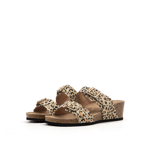 商场同款 | Safiya索菲娅2019夏季凉拖一字带坡跟可外穿拖鞋SF92110104 商品图2