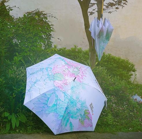 金泉宝墨出品 中国风朝霞雨伞 两用折叠伞太阳伞 商品图0