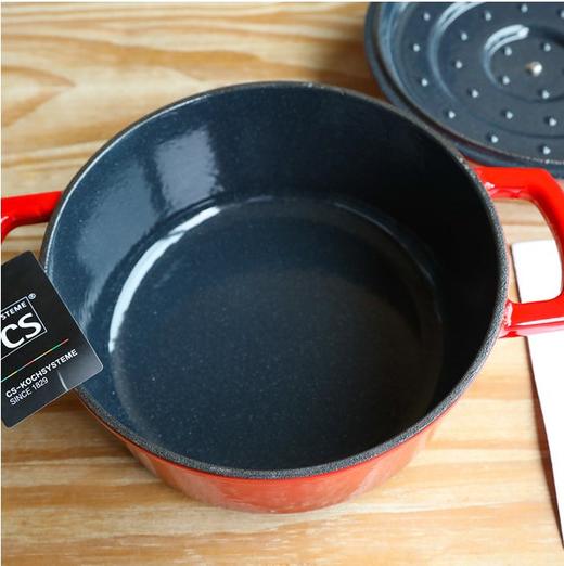 25德国cs铸铁珐琅汤锅炖锅煲汤锅不易粘锅少油烟 家庭电磁炉煤气灶