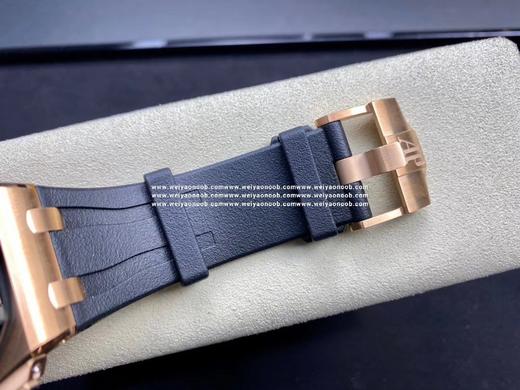 JF爱彼26400。克隆原装3126机械计时机芯！原装正品1:1开模，尺寸重量无差距！全功能计时！硅胶表带，男士手表，透底 商品图12