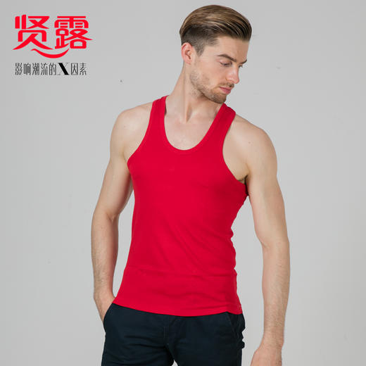 男士背心纯棉净色运动吸汗皮马棉舒适透气汗衫马甲打底（单件装）3588/3500/2565 商品图13