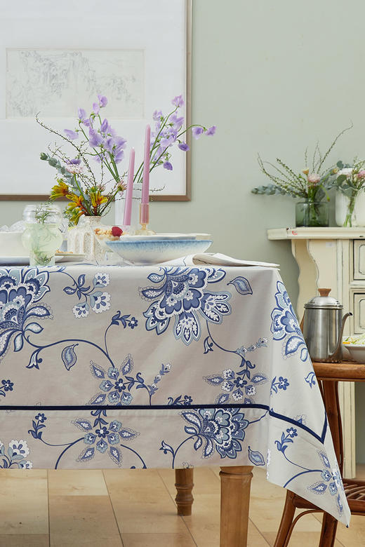 阳春小镇桌布欧式餐桌布长方形家用茶几桌布布艺棉布桌布书桌 商品图0