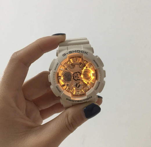 夜跑精灵！Casio卡西欧 G-Shock 白色玫瑰金盘 商品图4