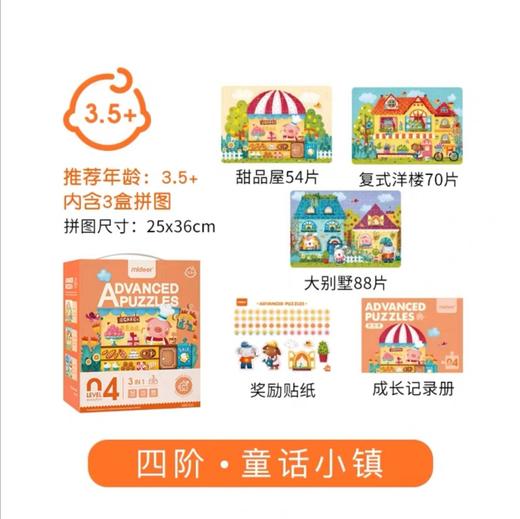 【品牌方直发】弥鹿Mideer儿童早教益智进阶大块拼图玩具 商品图8