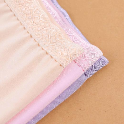 【两条盒装】女士兰精莫代尔蕾丝边净色撞色经典彩纱内裤2877/2873/2890 商品图3
