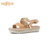 商场同款 | Safiya/索菲娅新款一字带中跟珠串装饰凉鞋女SF92115051 商品缩略图1