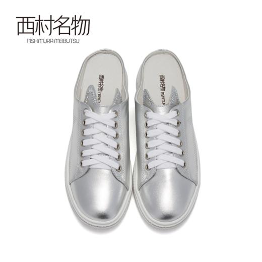 西村名物休闲牛皮绑带小白鞋半拖鞋X29AH15471 商品图4