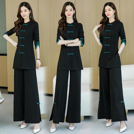 WZNH-HRYZ6977春季优雅时尚气质百搭收腰纯套装套裙 商品图1