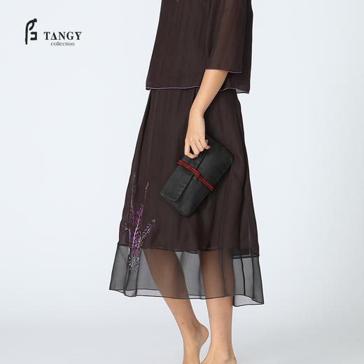 TANGY Collection天意雪纺莨绣花半裙 商品图2