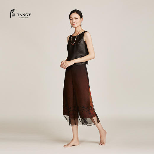 TANGY Collection天意弹力莨无袖上衣 商品图0