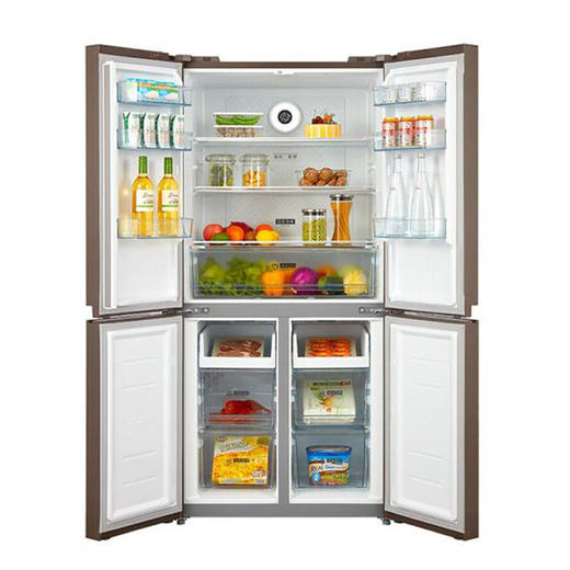 美的 (Midea)456升十字对开门冰箱 铂金净味 风冷无霜 玻璃面板BCD-456WGM 凯撒金 商品图1