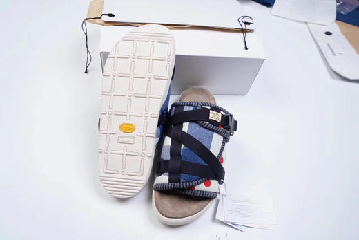 visvim 19ss christo collage 拼布 面包拖鞋