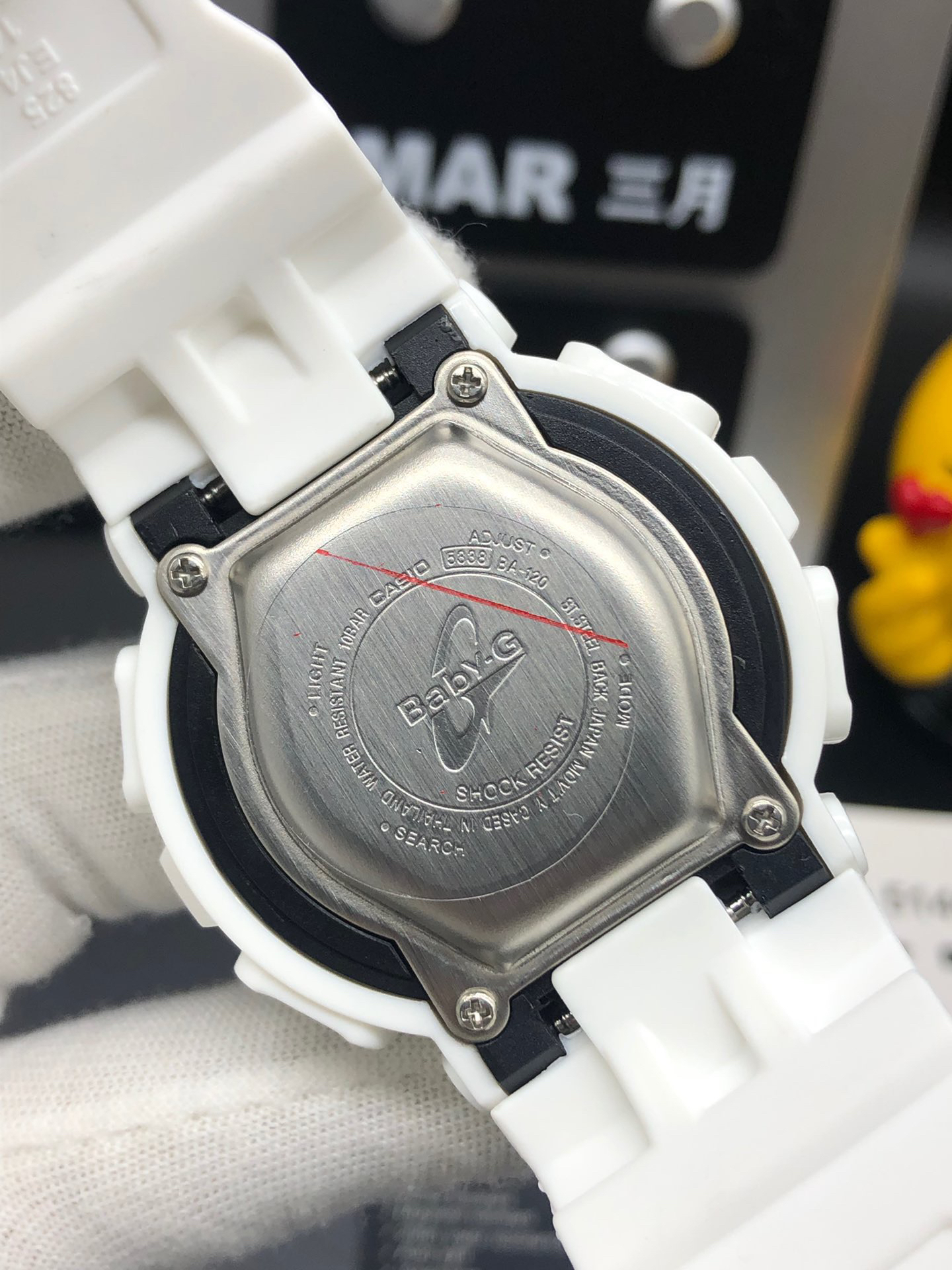 卡西欧热卖款baby女款ba120抬手灯卡西欧gshock经典防震表盘设计配合