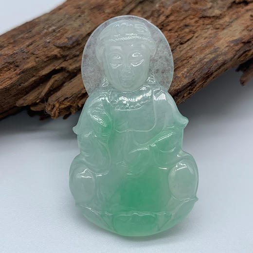 派瑞翡翠 翡翠观音 糯种 绿色 商品图3