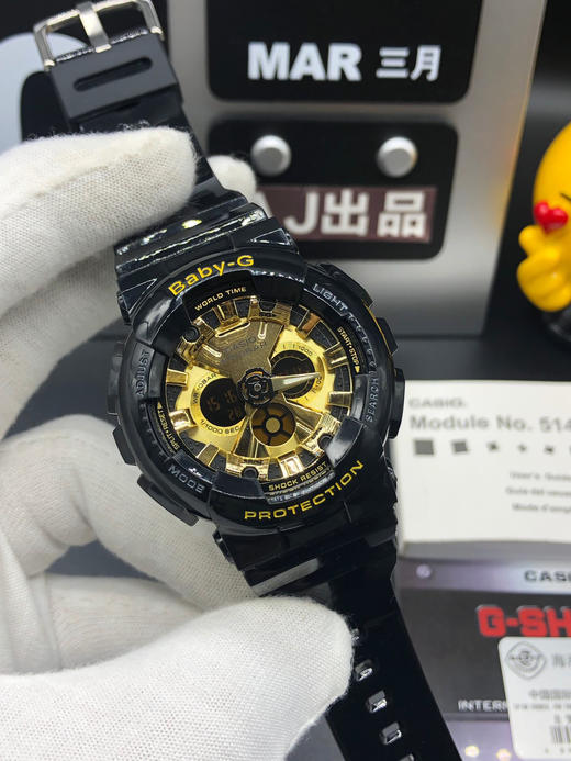 卡西欧热卖款 baby女款ba-120抬手灯卡西欧g-shock--经典防震表盘设计