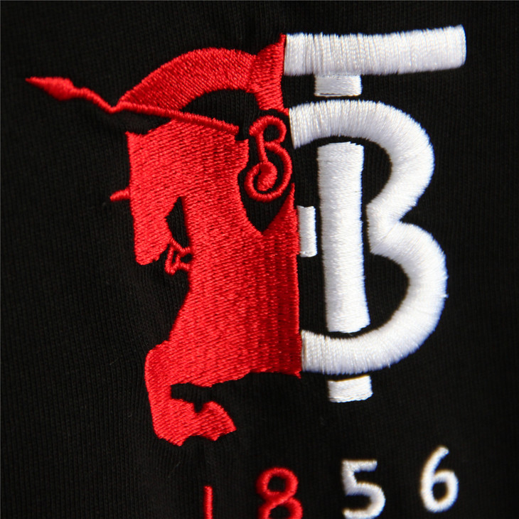 bbr20ss刺绣战马骑士logo黑色白色短袖t恤teetx496