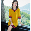 SYL-034316135039夏装大码胖mm短袖仿冰丝针织衫阔太太遮肚子连衣裙 商品缩略图0
