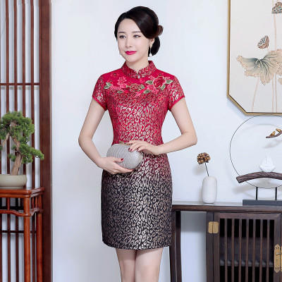 MY-92340春季新款妈妈装旗袍裙 商品图0