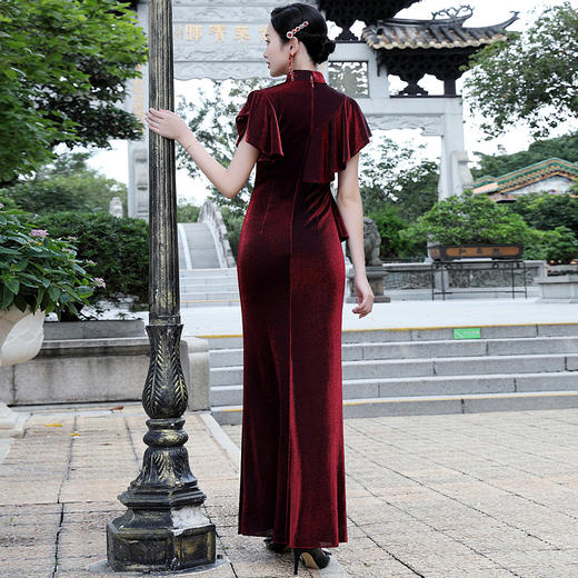 DLQ-L6413收腰显瘦气质复古贵妇人高端洋气裙子 商品图2