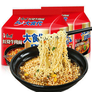 【百汇到家】SH康师傅大食袋五连包红烧牛肉面145g*5 商品图0