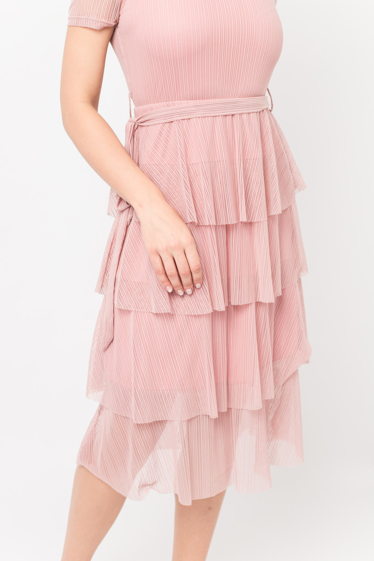 magwest唛希夏季流行裙子2020新款女装时尚气质收腰中长款v领蛋糕