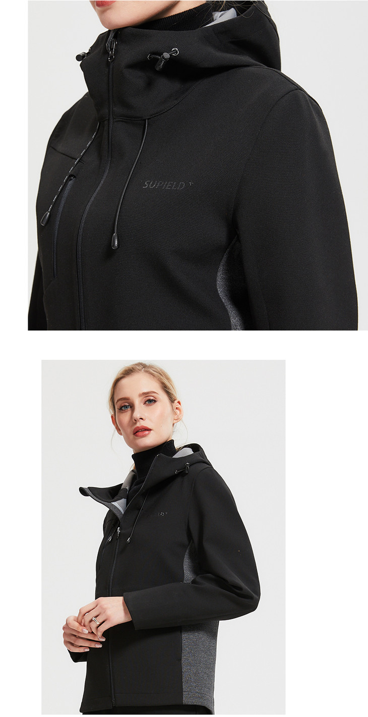 supield素湃黑科技蓝奇热宇航气凝胶防寒服保暖冬季连帽棉衣女402 - s