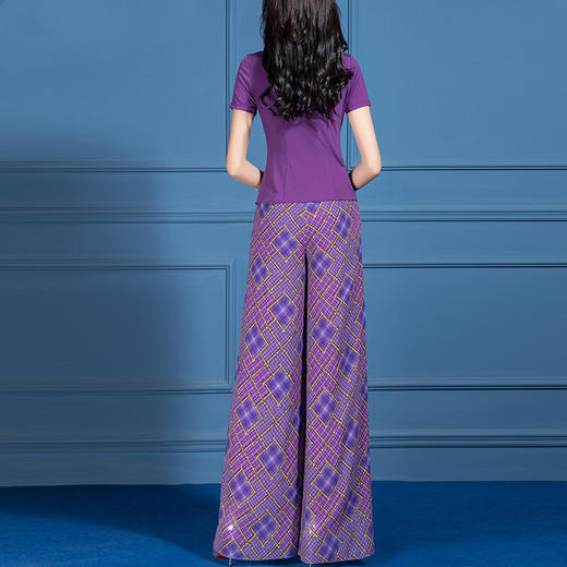 SSGS-41981春夏新款V领蝴蝶褶皱收腰显瘦针织雪纺两件套 商品图2