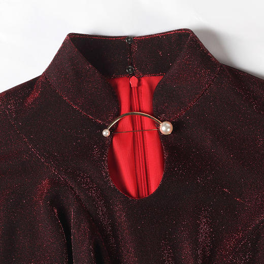 DLQ-L6413收腰显瘦气质复古贵妇人高端洋气裙子 商品图3