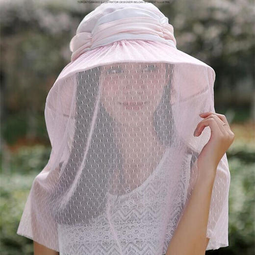 网红时尚户外360度网纱防紫外线、防风沙、防蚊虫帽子防晒帽 商品图2