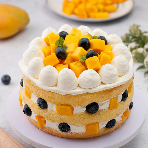 芒果戚风裸蛋糕