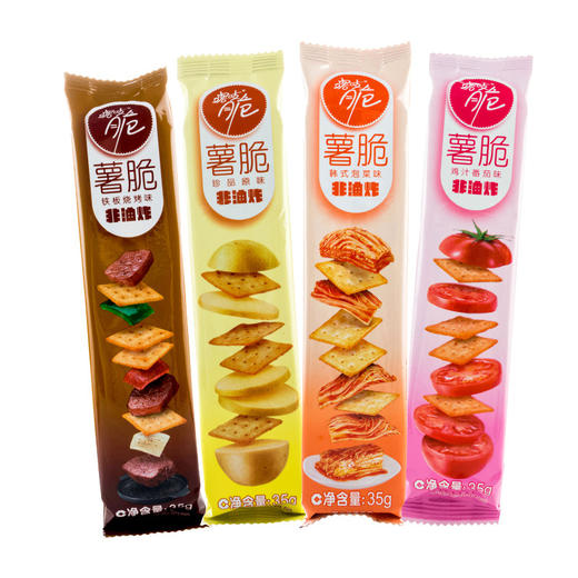 洽洽喀吱脆薯片35g12条非油炸薄脆饼干