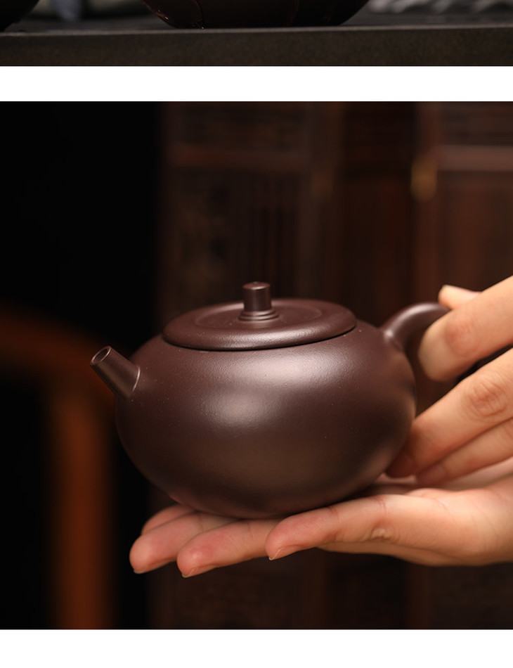 大唐红珠圆玉润紫砂壶