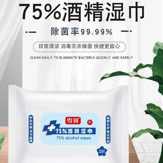 社区购 | 75%酒精 消毒湿巾  10片/包 商品图0