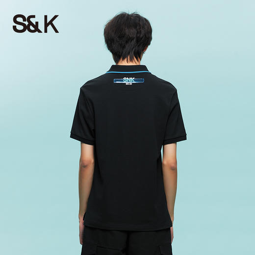 S&K生活几何时尚休闲POLO潮牌短袖2020新品 商品图2